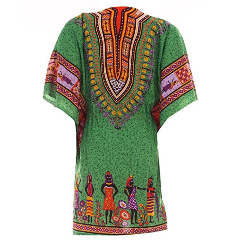 Made in India Bohemian Caftan Beach Cover Up Dress - Picture 2 of 3